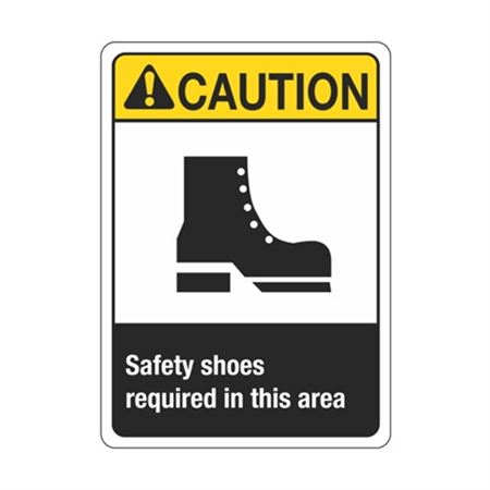 Caution Safety Shoes Required In This Area  Sign